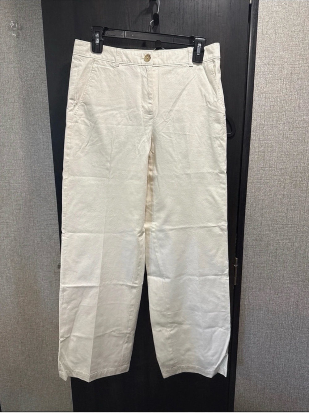 J. Crew Off-White Wide-Leg Pants